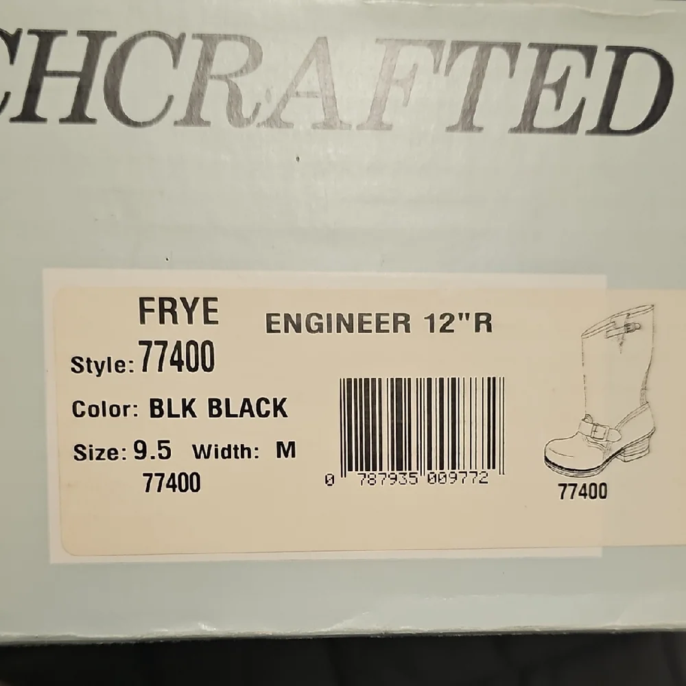NIB 9.5 Women's Frye Black Leather Engineer Boots - Picture 2 of 8